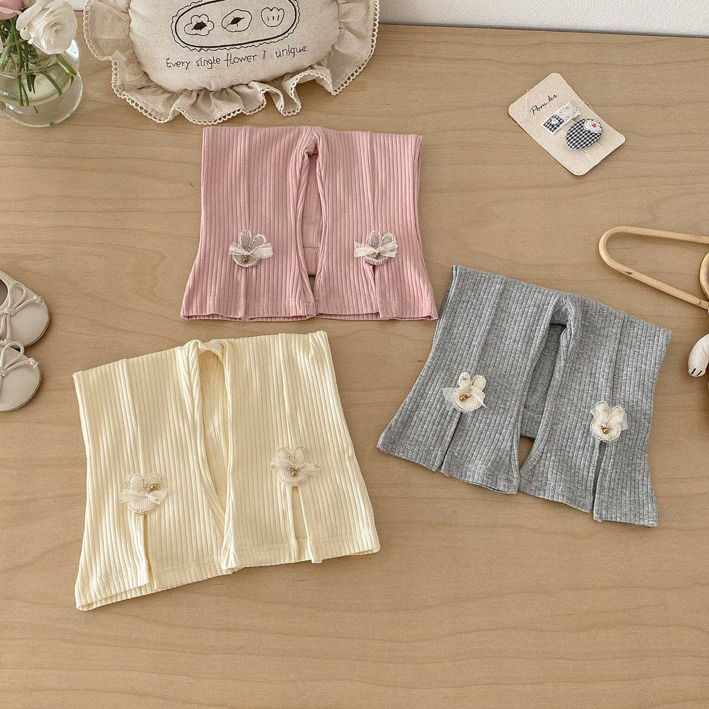 Cute Butterfly Knot Knit Pants for Baby Girls, Spring New Style, Forked Cuff Design, Fashionable and Versatile