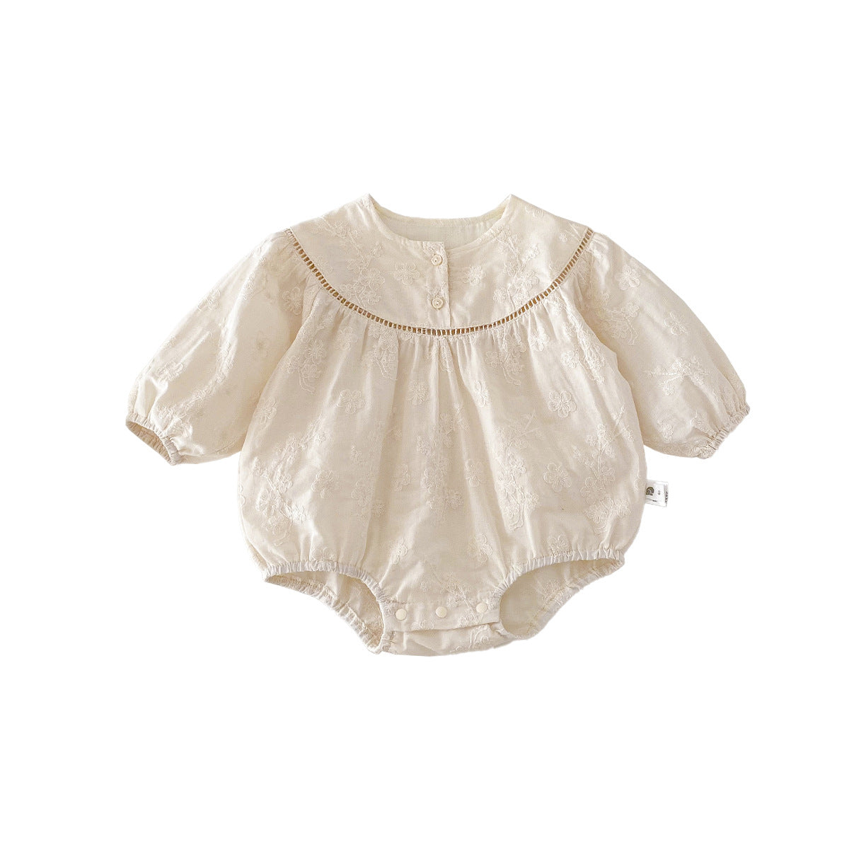 Baby Clothes Spring Autumn  Baby Pure Cotton Romper with 3D Embroidery Long Sleeve Onesie Princess Outing Crawling Suit